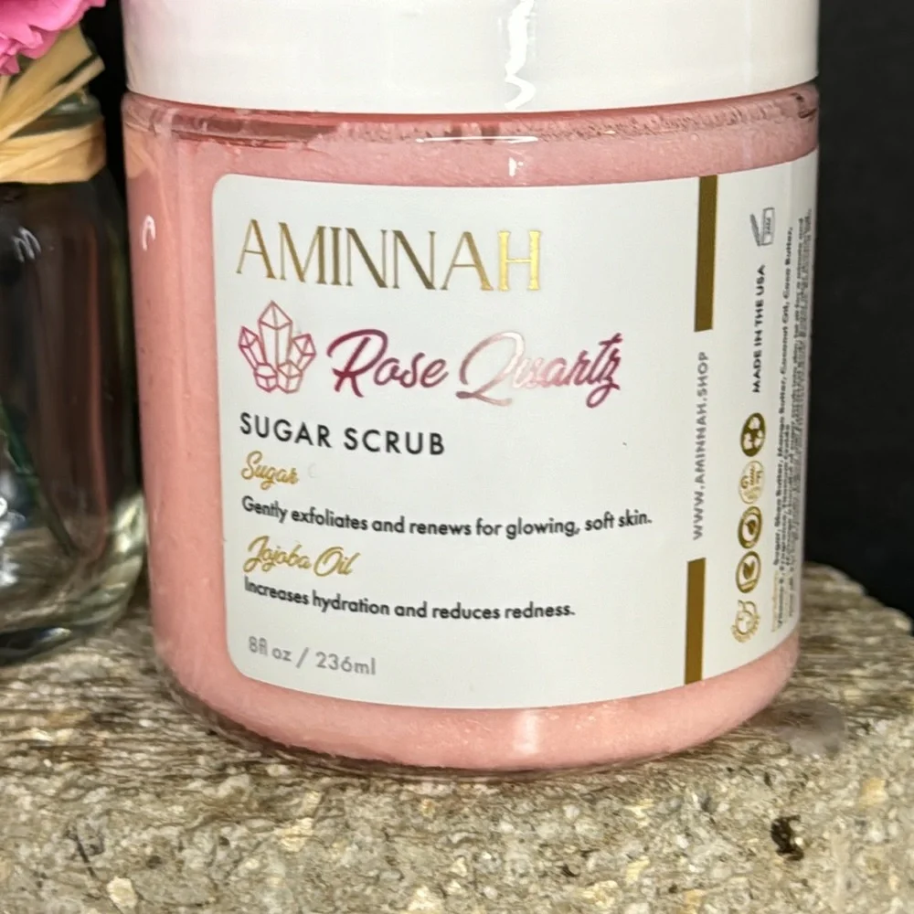 Aminnah Rose Quartz Sugar Scrub‎ - Picture 4 of 9